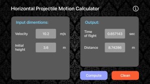 HorizonProjectileMotionCal appD1